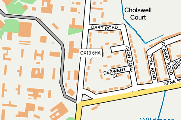 OX13 6HA map - OS OpenMap – Local (Ordnance Survey)