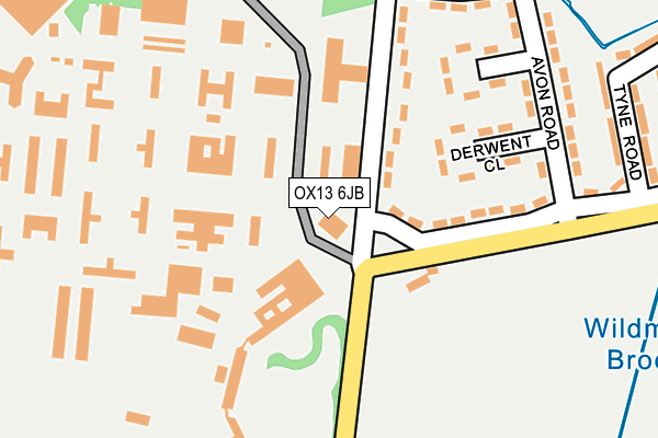 OX13 6JB map - OS OpenMap – Local (Ordnance Survey)