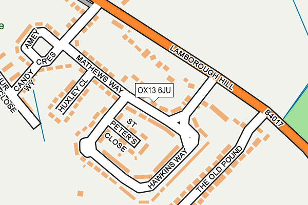 OX13 6JU map - OS OpenMap – Local (Ordnance Survey)
