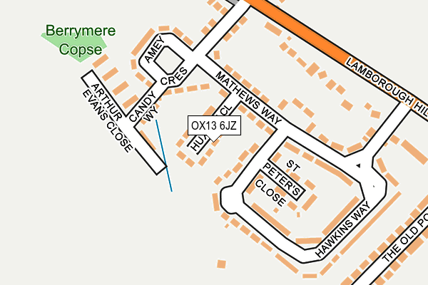 OX13 6JZ map - OS OpenMap – Local (Ordnance Survey)