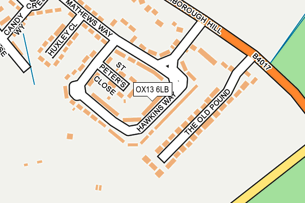 OX13 6LB map - OS OpenMap – Local (Ordnance Survey)