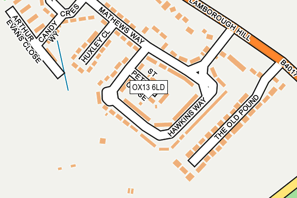OX13 6LD map - OS OpenMap – Local (Ordnance Survey)