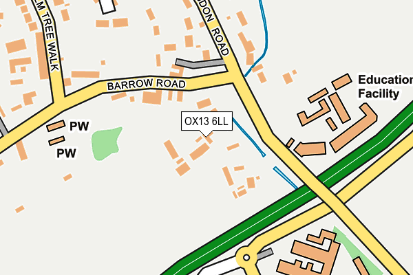 OX13 6LL map - OS OpenMap – Local (Ordnance Survey)