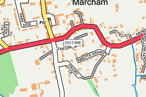 OX13 6NE map - OS OpenMap – Local (Ordnance Survey)