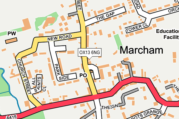 OX13 6NG map - OS OpenMap – Local (Ordnance Survey)
