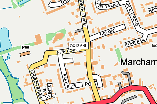 OX13 6NL map - OS OpenMap – Local (Ordnance Survey)