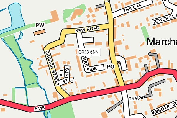 OX13 6NN map - OS OpenMap – Local (Ordnance Survey)