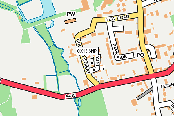 OX13 6NP map - OS OpenMap – Local (Ordnance Survey)