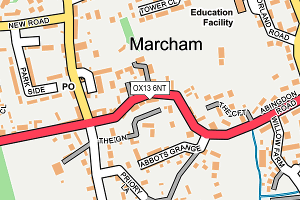 OX13 6NT map - OS OpenMap – Local (Ordnance Survey)