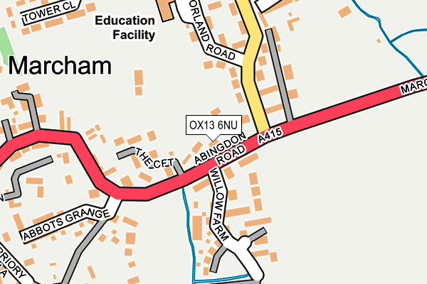 OX13 6NU map - OS OpenMap – Local (Ordnance Survey)