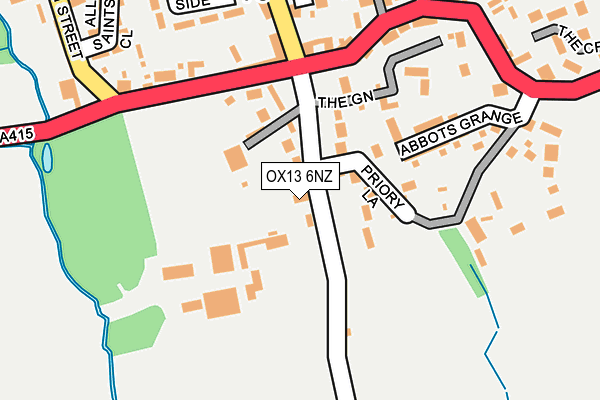 OX13 6NZ map - OS OpenMap – Local (Ordnance Survey)