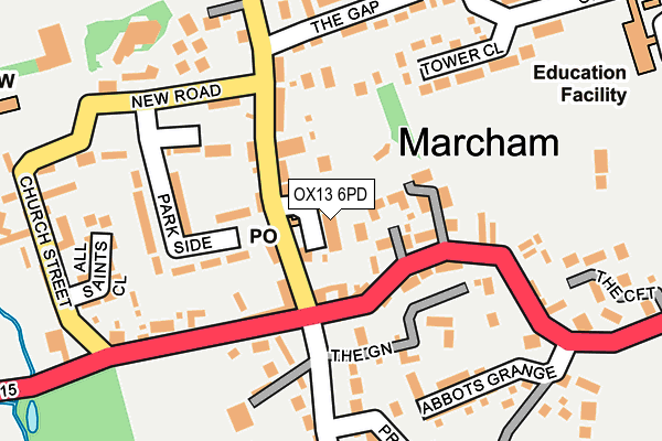 OX13 6PD map - OS OpenMap – Local (Ordnance Survey)