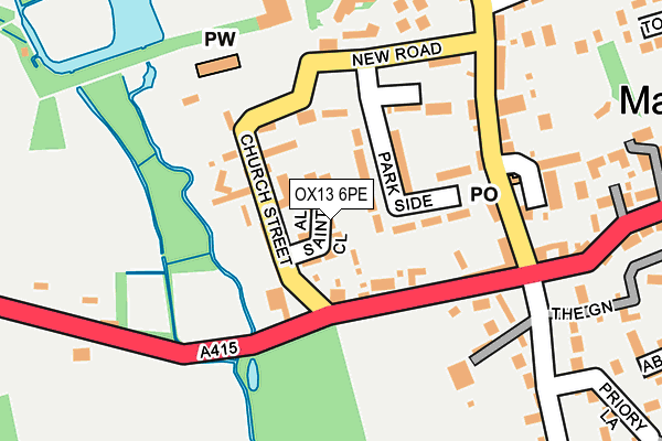 OX13 6PE map - OS OpenMap – Local (Ordnance Survey)