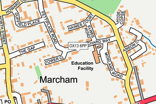 OX13 6PP map - OS OpenMap – Local (Ordnance Survey)