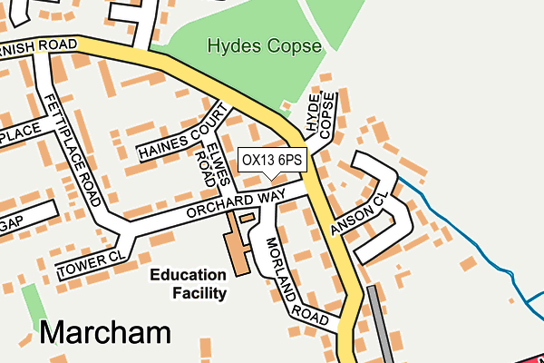 OX13 6PS map - OS OpenMap – Local (Ordnance Survey)