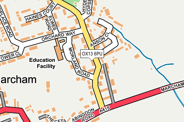 OX13 6PU map - OS OpenMap – Local (Ordnance Survey)