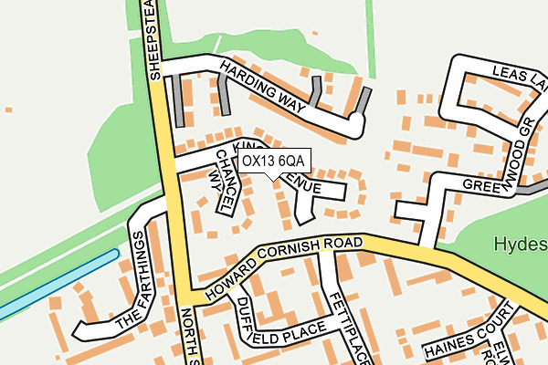 OX13 6QA map - OS OpenMap – Local (Ordnance Survey)