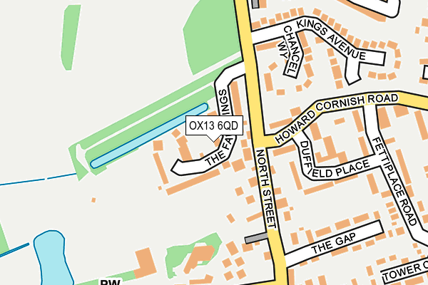 OX13 6QD map - OS OpenMap – Local (Ordnance Survey)