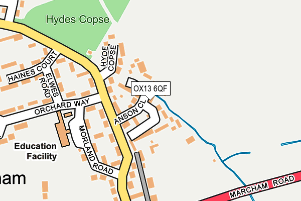 OX13 6QF map - OS OpenMap – Local (Ordnance Survey)