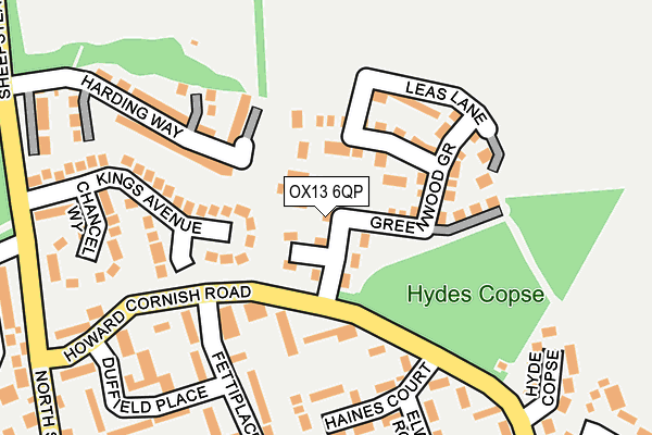 OX13 6QP map - OS OpenMap – Local (Ordnance Survey)