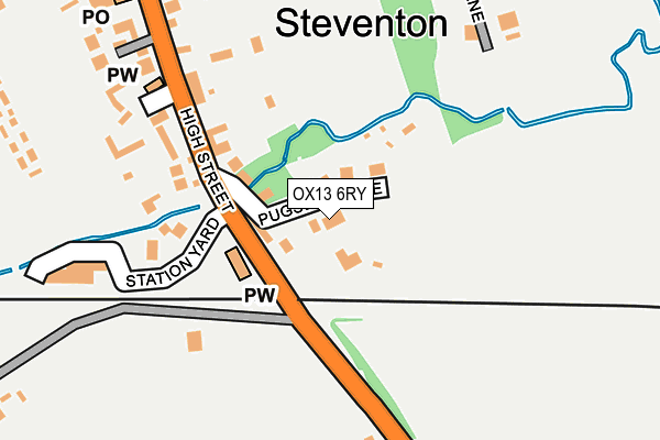 OX13 6RY map - OS OpenMap – Local (Ordnance Survey)