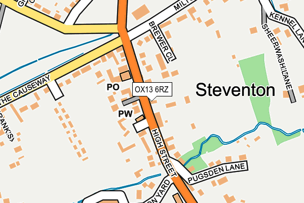 OX13 6RZ map - OS OpenMap – Local (Ordnance Survey)