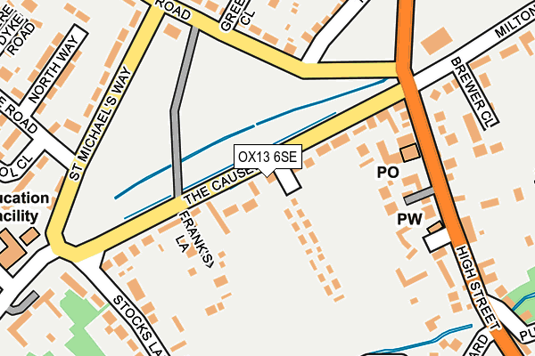 OX13 6SE map - OS OpenMap – Local (Ordnance Survey)