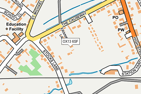 OX13 6SF map - OS OpenMap – Local (Ordnance Survey)