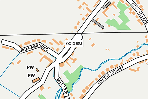 OX13 6SJ map - OS OpenMap – Local (Ordnance Survey)