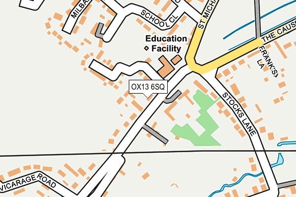 OX13 6SQ map - OS OpenMap – Local (Ordnance Survey)