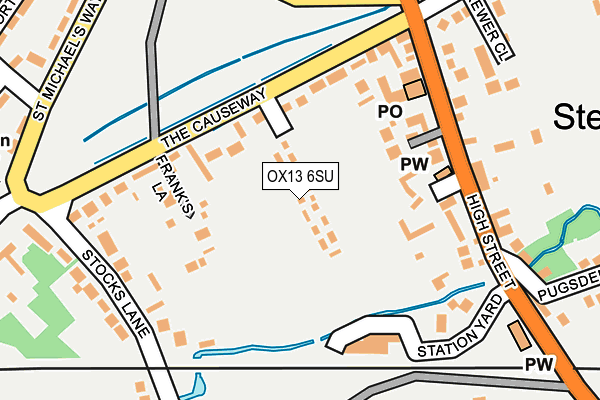 OX13 6SU map - OS OpenMap – Local (Ordnance Survey)