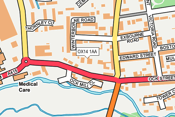 OX14 1AA map - OS OpenMap – Local (Ordnance Survey)