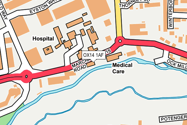 OX14 1AF map - OS OpenMap – Local (Ordnance Survey)