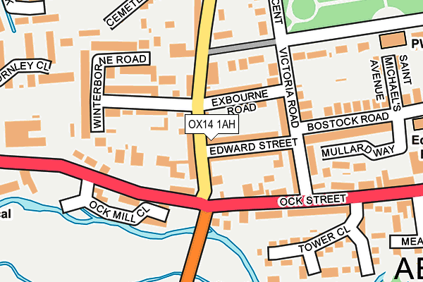 OX14 1AH map - OS OpenMap – Local (Ordnance Survey)