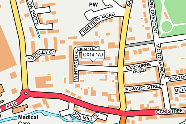 OX14 1AJ map - OS OpenMap – Local (Ordnance Survey)