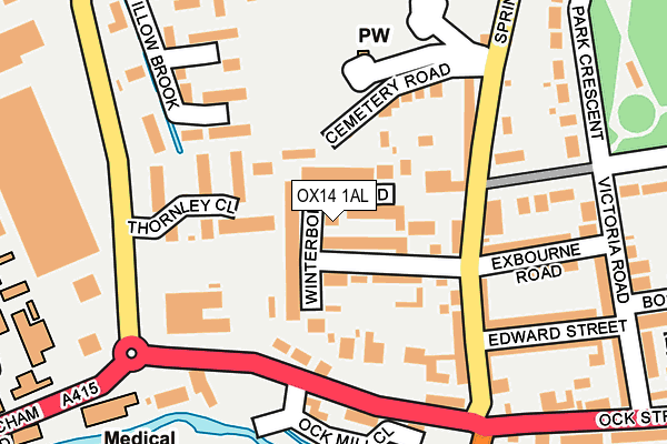 OX14 1AL map - OS OpenMap – Local (Ordnance Survey)