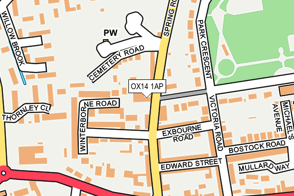 OX14 1AP map - OS OpenMap – Local (Ordnance Survey)
