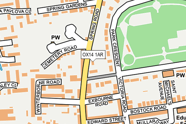 OX14 1AR map - OS OpenMap – Local (Ordnance Survey)