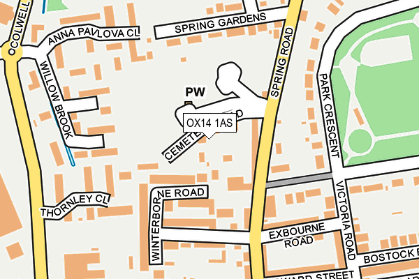 OX14 1AS map - OS OpenMap – Local (Ordnance Survey)