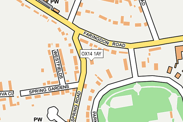 OX14 1AY map - OS OpenMap – Local (Ordnance Survey)