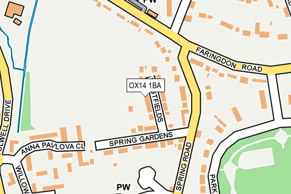 OX14 1BA map - OS OpenMap – Local (Ordnance Survey)