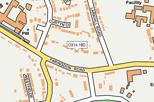 OX14 1BD map - OS OpenMap – Local (Ordnance Survey)