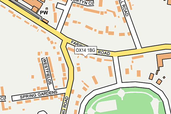 OX14 1BG map - OS OpenMap – Local (Ordnance Survey)
