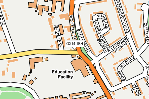 OX14 1BH map - OS OpenMap – Local (Ordnance Survey)