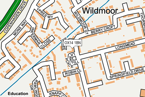 OX14 1BN map - OS OpenMap – Local (Ordnance Survey)