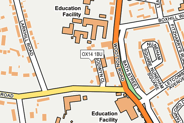 OX14 1BU map - OS OpenMap – Local (Ordnance Survey)