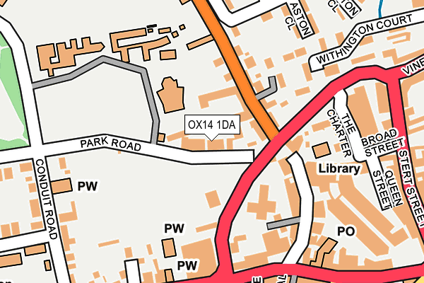 OX14 1DA map - OS OpenMap – Local (Ordnance Survey)