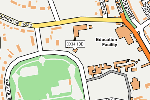 OX14 1DD map - OS OpenMap – Local (Ordnance Survey)