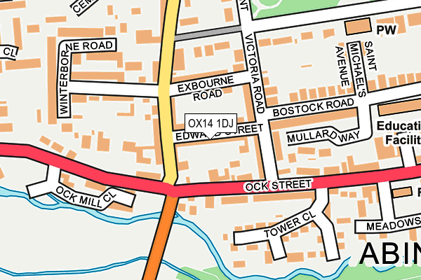 OX14 1DJ map - OS OpenMap – Local (Ordnance Survey)