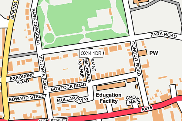 OX14 1DR map - OS OpenMap – Local (Ordnance Survey)